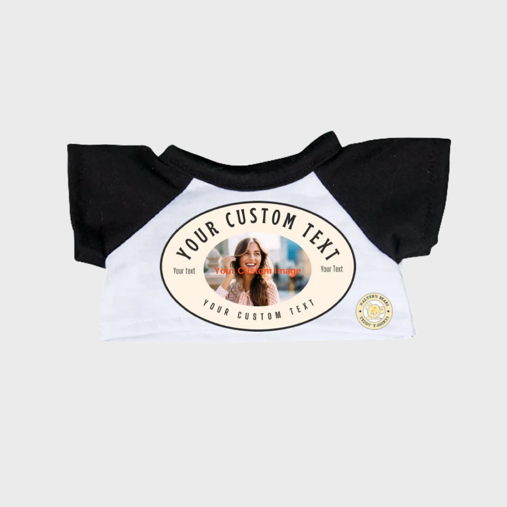 Custom image and text printed t-shirt