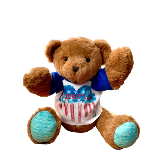 Teddy Bear with patriotic t-shirt