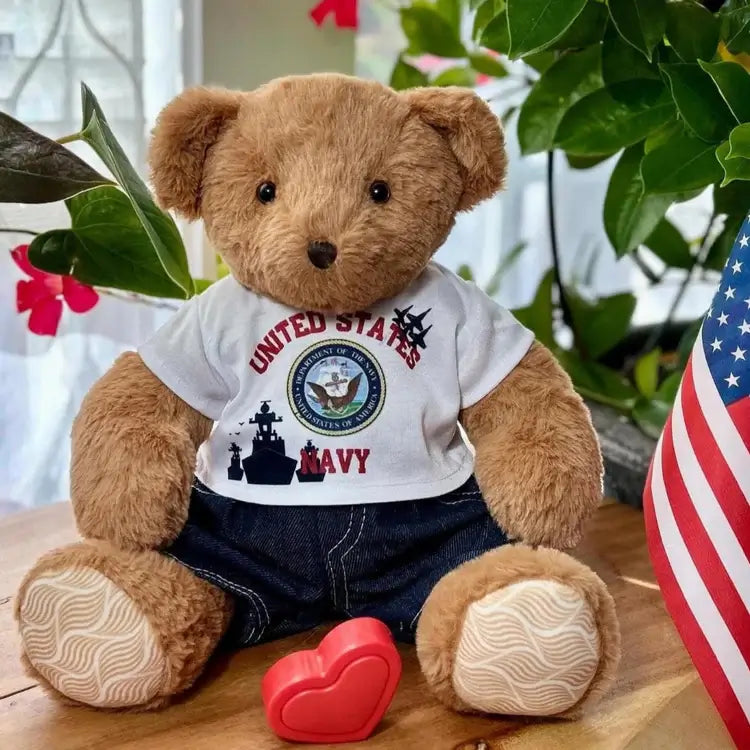 Navy Bear with Voice recorder