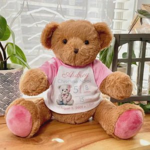 Video for Custom Weighted Baby Statistics Bear/Custom T-Shirt