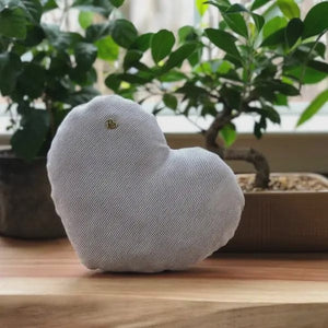 Video for Heartbeat Pillow in Platinum Gray: 6" x 8" with a Heartbeat Recorder